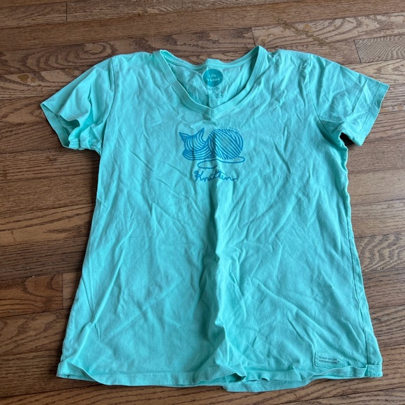 Life Is Good Women's Aqua Short Sleeve Tee - Picture 2 of 3